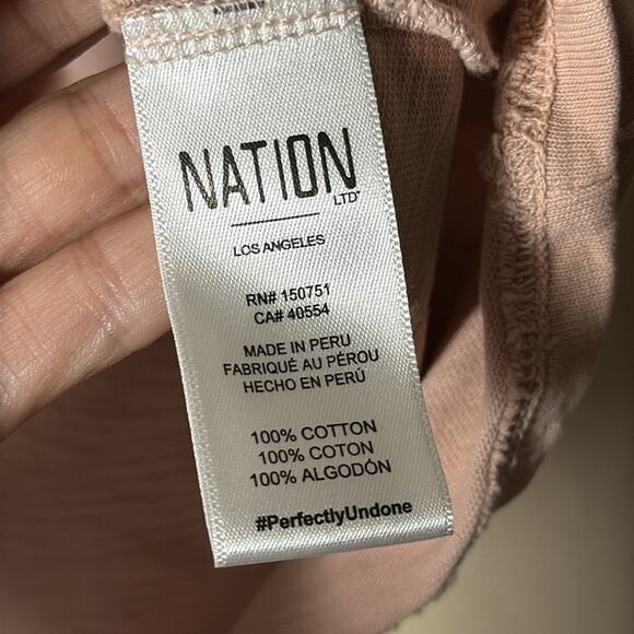 Nation LTD Mallory Flutter Sleeve Shirt Dress in light pink size Xs. - Picture 5 of 6